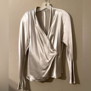 1970s Calvin Klein Made in Hong Kong Silk Blouse